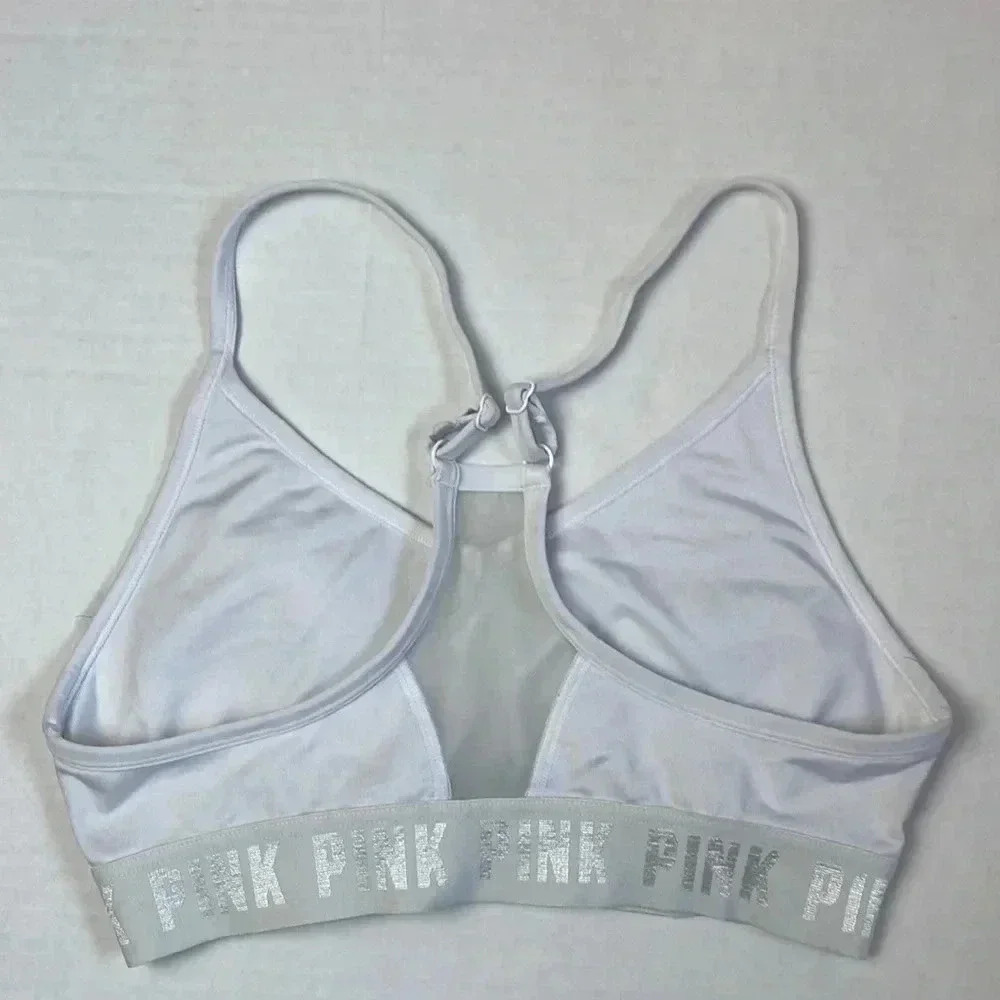 Pink Racerback light impact Sports Bra - Picture 4 of 7